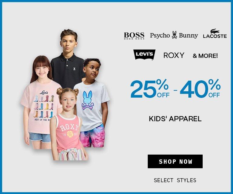 25% - 40% Off Kids' Apparel